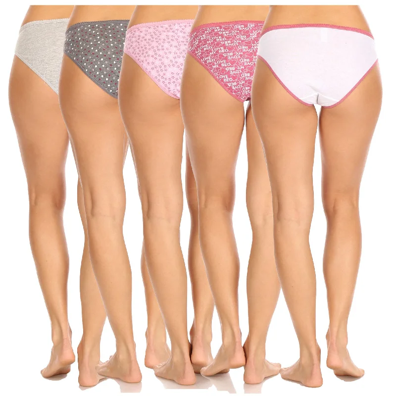 5 PACK PURE COTTON BIKINI BRIEFS