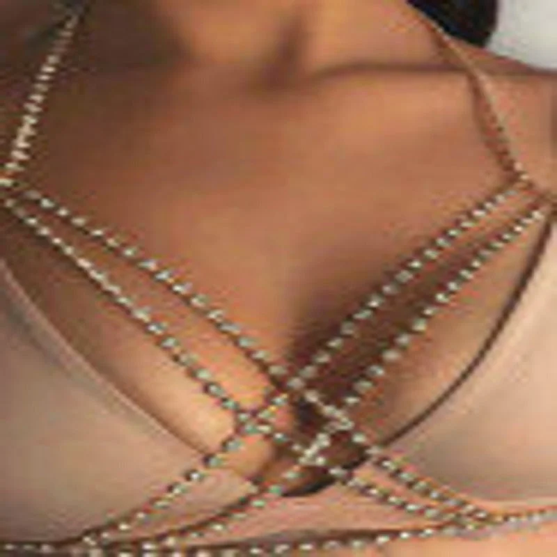 La Belle Fantastique Golden Rhinestone Bra Body Chain, gifts for her, sister's gift, mom's gift, daughter's gift