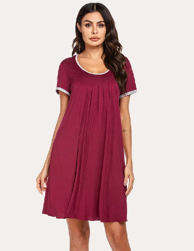 Ekouaer Pleated Nightdress