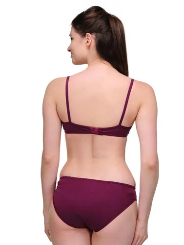 Elegant Solid Color Bra Sets ( Pk of 3)