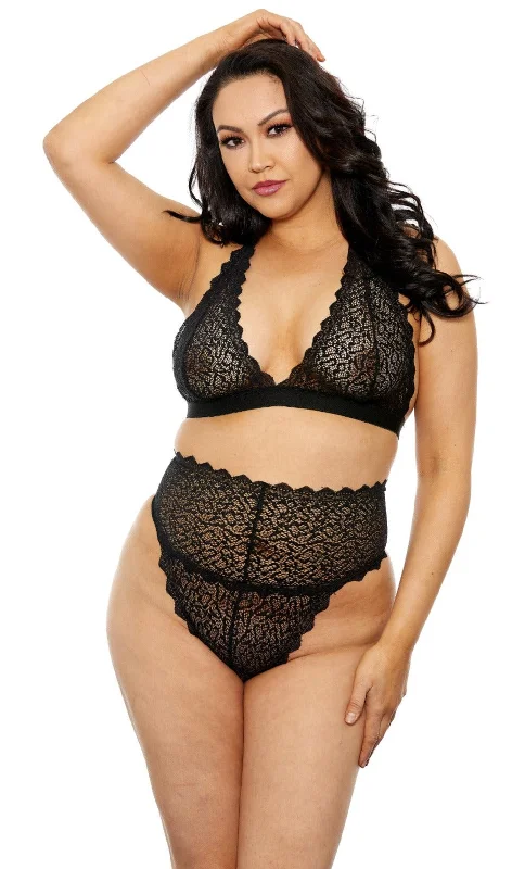 Lace Bra And Panty Set Plus Size (BOXED)