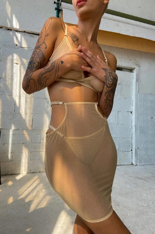 Soul Mesh Nude Lingerie Set