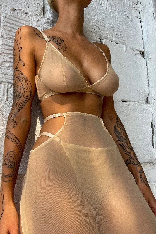 Soul Mesh Nude Lingerie Set