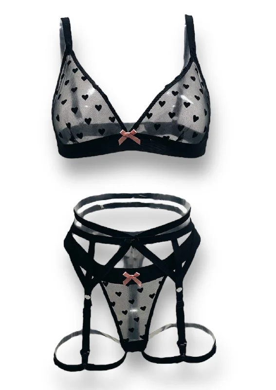 Sweetheart 4-Piece Lingerie Set