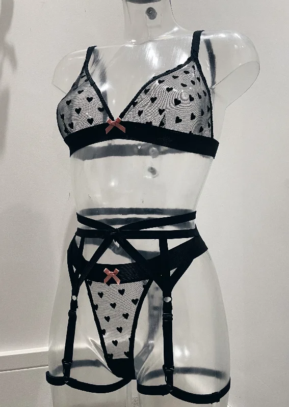 Sweetheart 4-Piece Lingerie Set