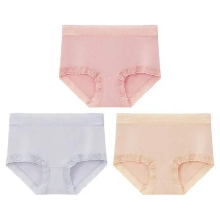 Women's Laced Tencel 80s Modal Hipster Panties (Mixed-Color 3pcs Pack)