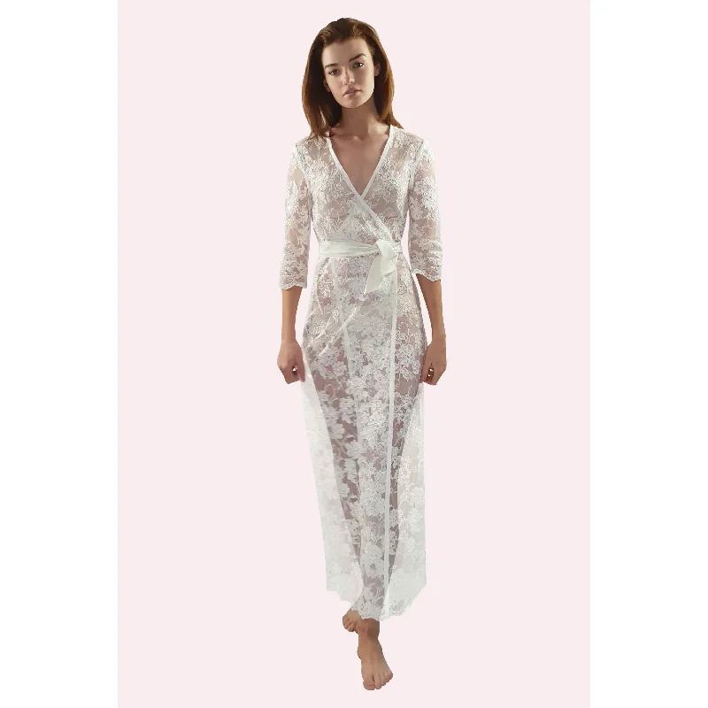 ELENA (L) Lace Bridal Robe