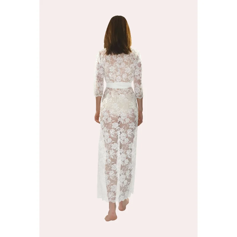 ELENA (L) Lace Bridal Robe