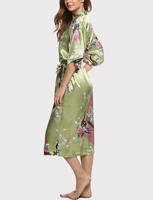 Keira Kimono Robe - Green