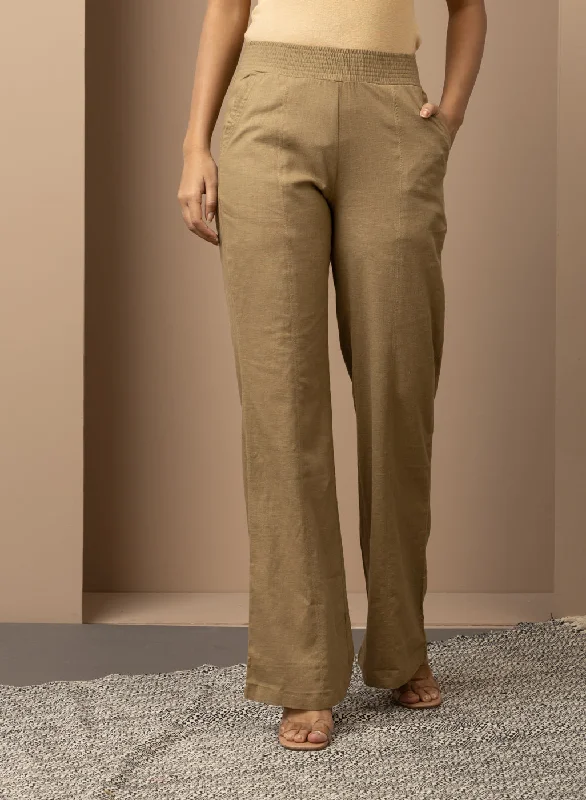 Dark Beige Long Plain Pant