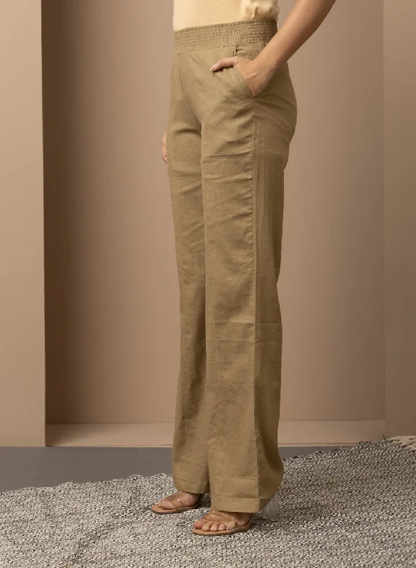 Dark Beige Long Plain Pant