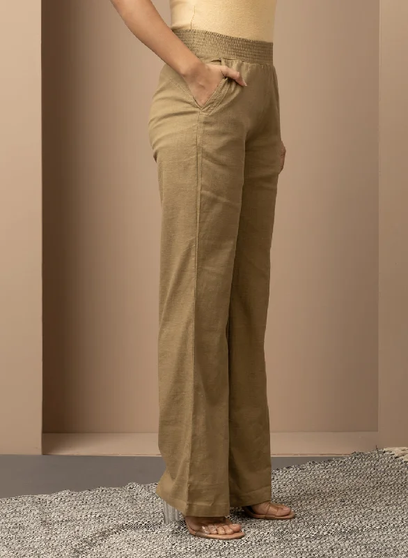 Dark Beige Long Plain Pant