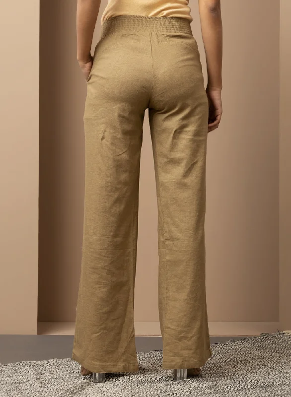 Dark Beige Long Plain Pant