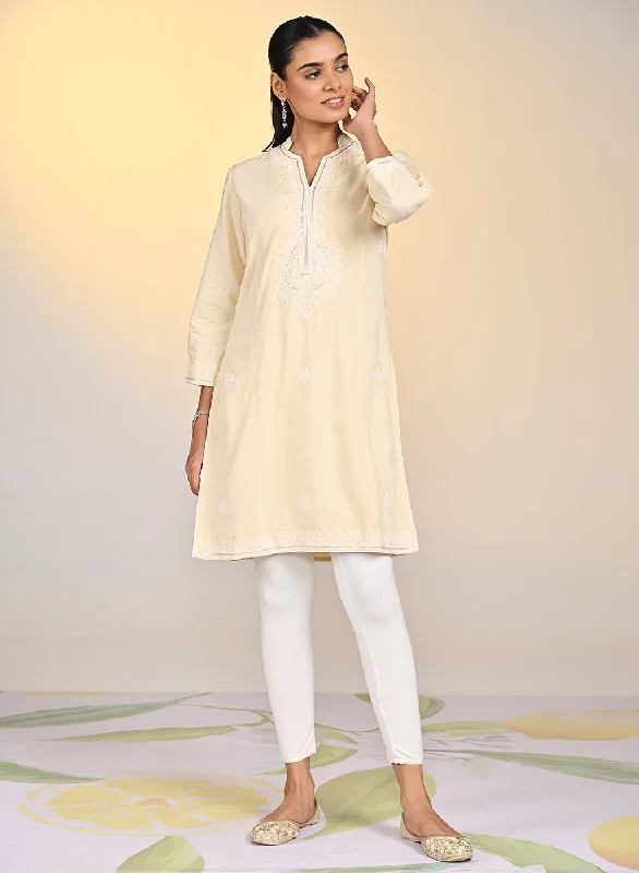 Hira Yellow Embroidered Kurta for Women 