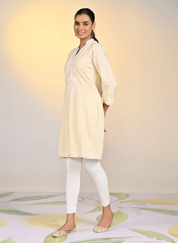 Hira Yellow Embroidered Kurta for Women 