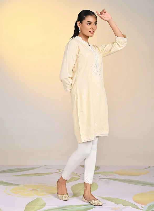 Hira Yellow Embroidered Kurta for Women 