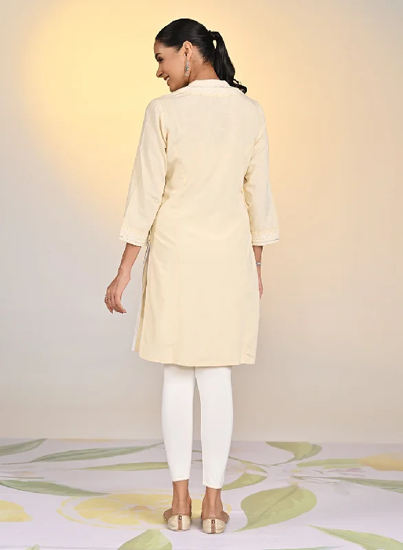 Hira Yellow Embroidered Kurta for Women 