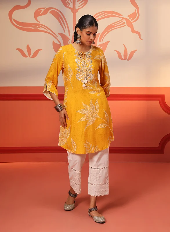 Ireen Chrome Yellow Printed Kurta for Women