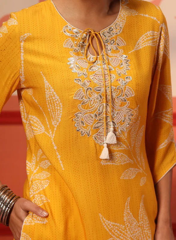 Ireen Chrome Yellow Printed Kurta for Women