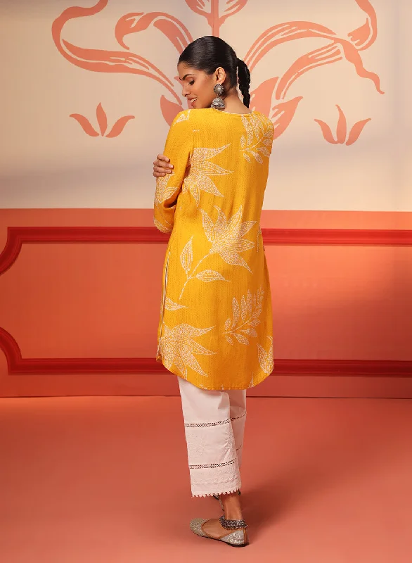 Ireen Chrome Yellow Printed Kurta for Women