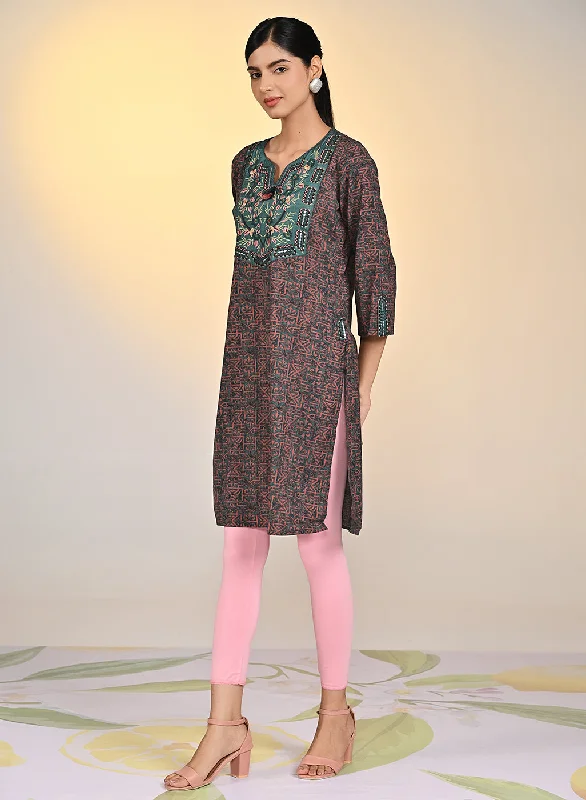 Karishma Green Printed Kurti for Women