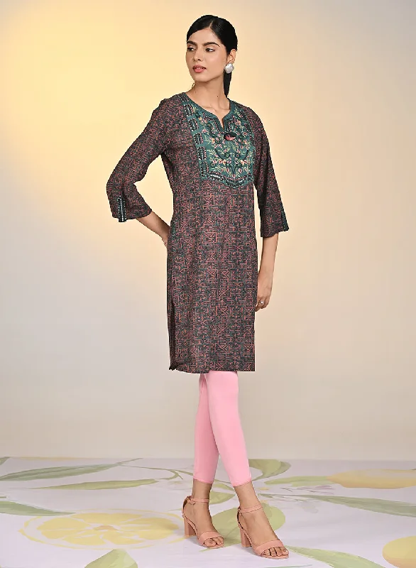 Karishma Green Printed Kurti for Women