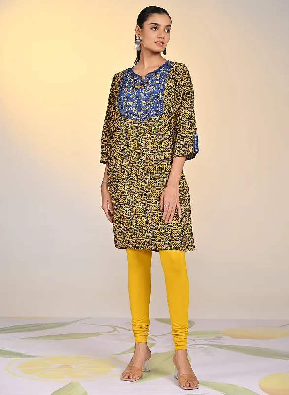 Karishma Navy Blue Printed Kurti for Women