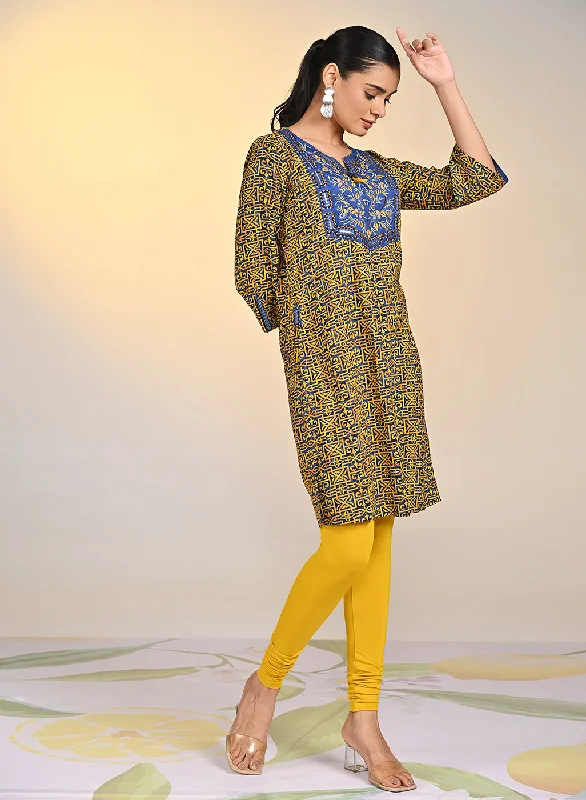 Karishma Navy Blue Printed Kurti for Women