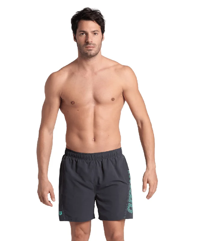 Arena Herren Fundamentals Logo R Boxer Beach Shorts Asphalt-Water