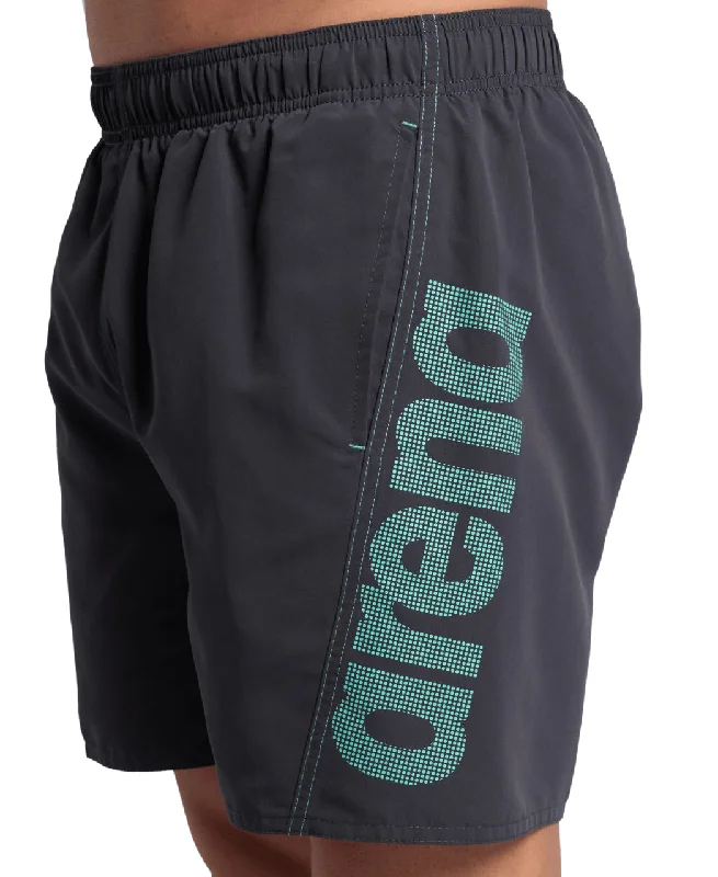 Arena Herren Fundamentals Logo R Boxer Beach Shorts Asphalt-Water