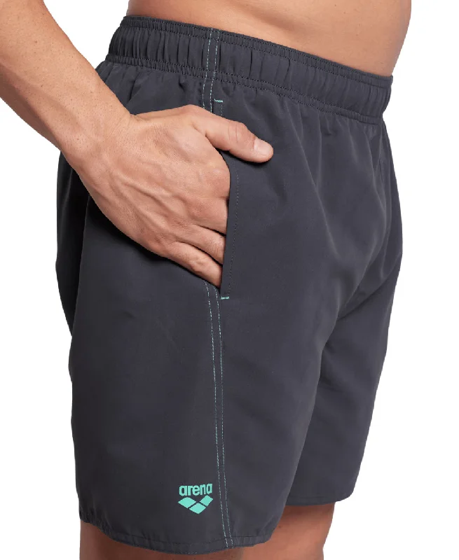 Arena Herren Fundamentals Logo R Boxer Beach Shorts Asphalt-Water