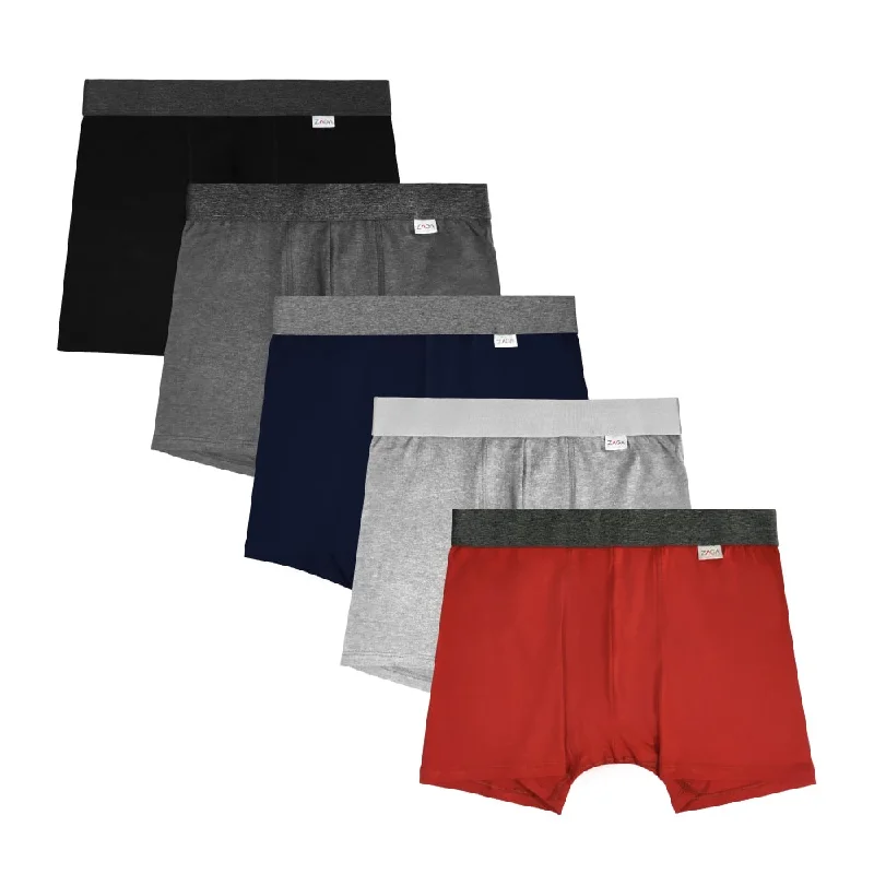 Boxer Largo 5 Pack Colores Lisos