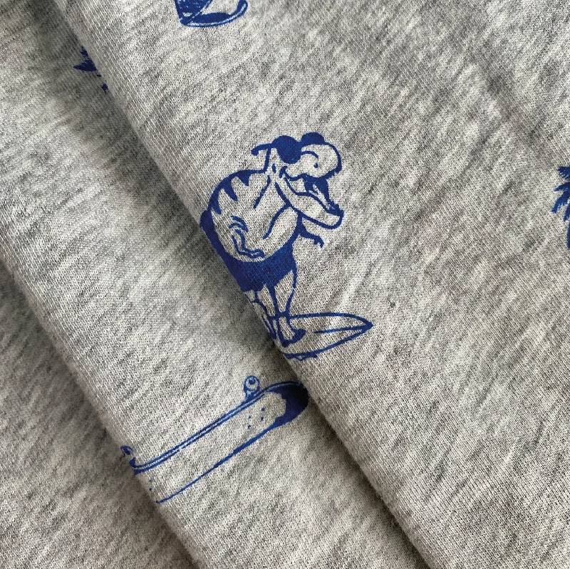 Grey Surfing Dinosaur Animal Boxer