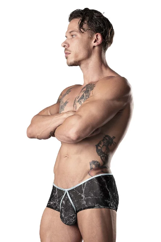 Male Power 130-290 Marble Mesh Micro Mini Short Black