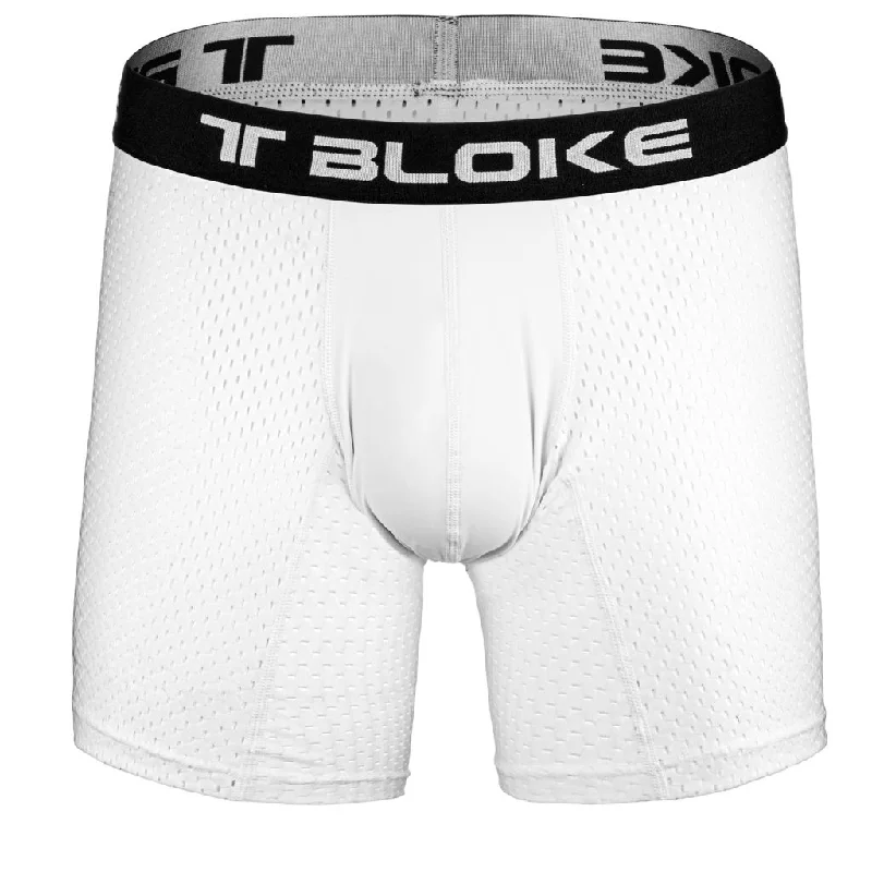 Men's White Mesh Boxer Briefs T Bloke