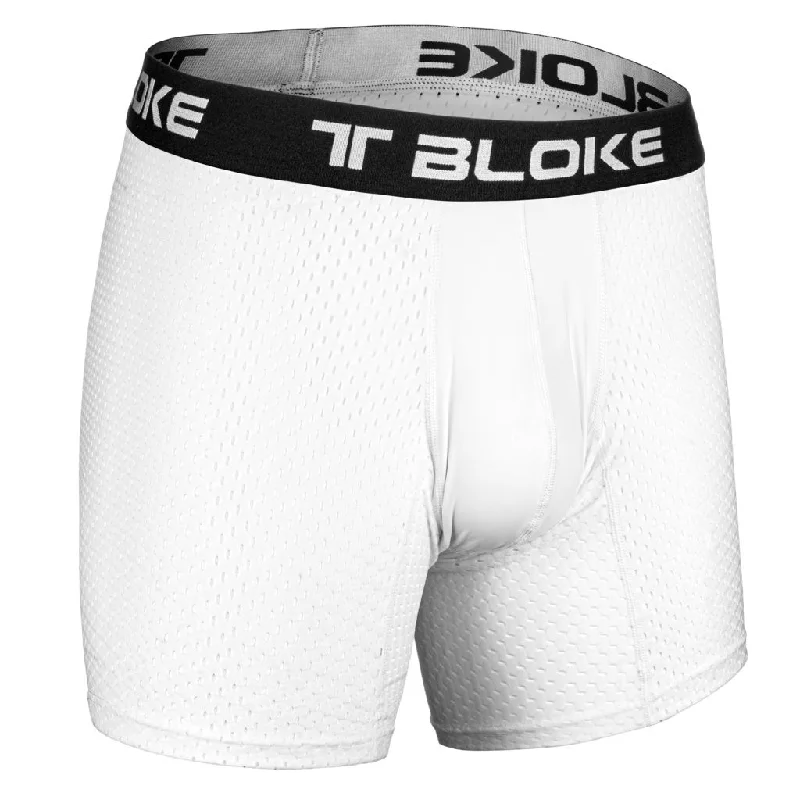 Men's White Mesh Boxer Briefs T Bloke