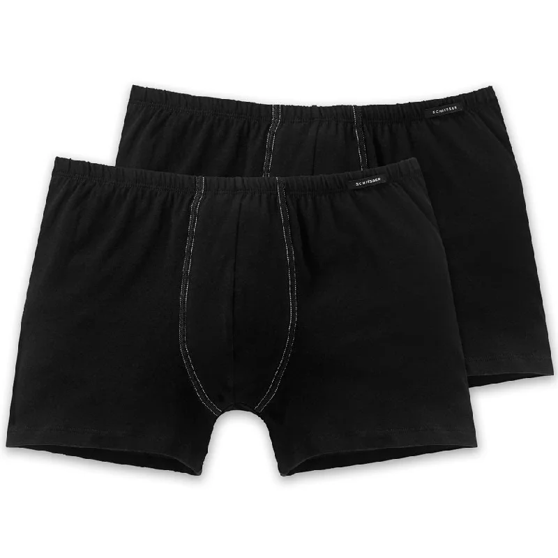 Schiesser, Herren Shorts, 2er Pack, schwarz