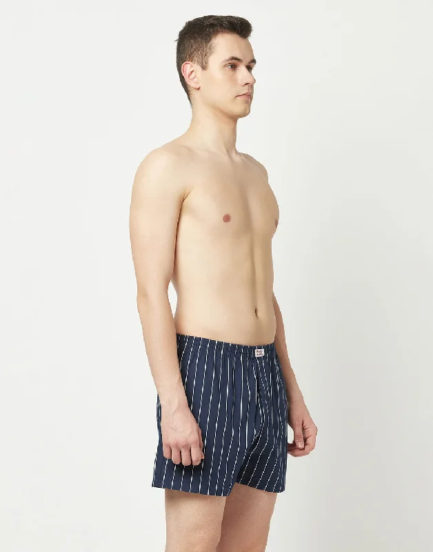 Striped Sense Cotton Woven Boxer