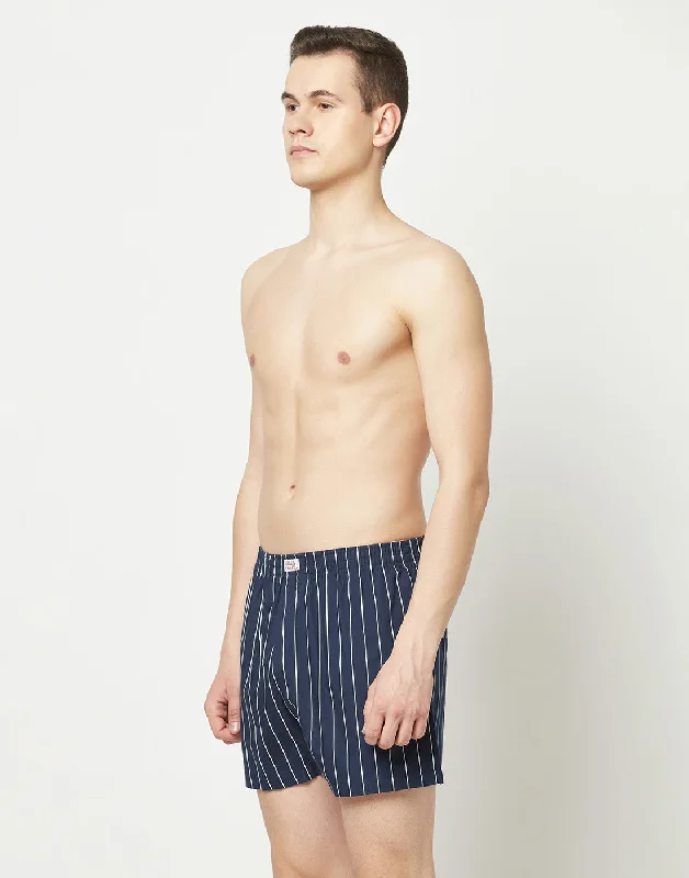 Striped Sense Cotton Woven Boxer