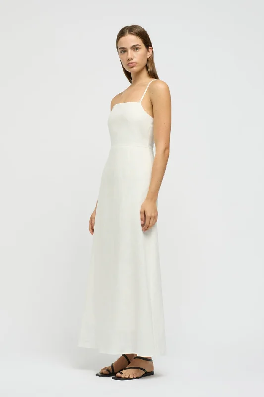 Coralie Linen Tie Back Midi Dress