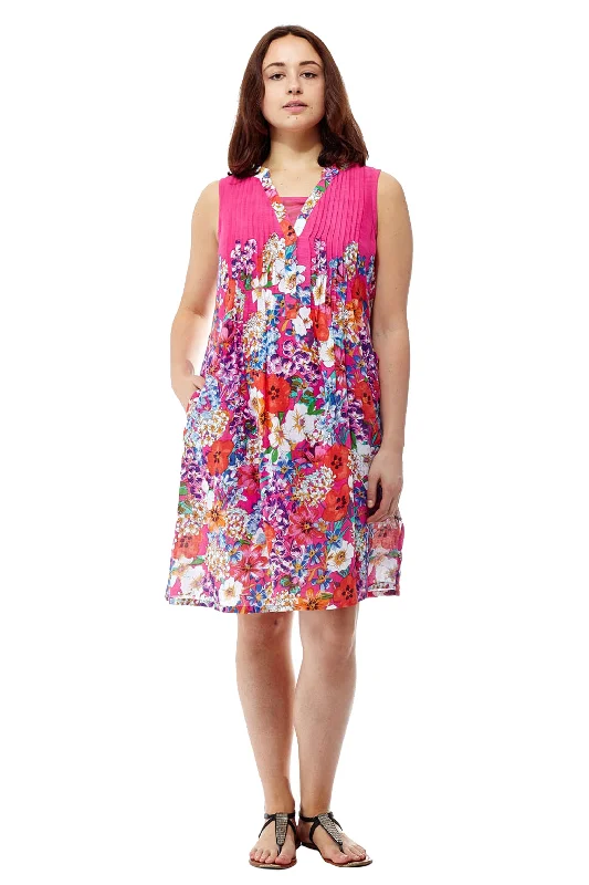 La Cera Sleeveless Short Floral Sundress