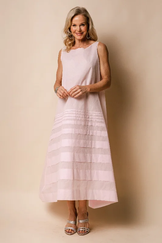 Molly Organza Dress in Blush