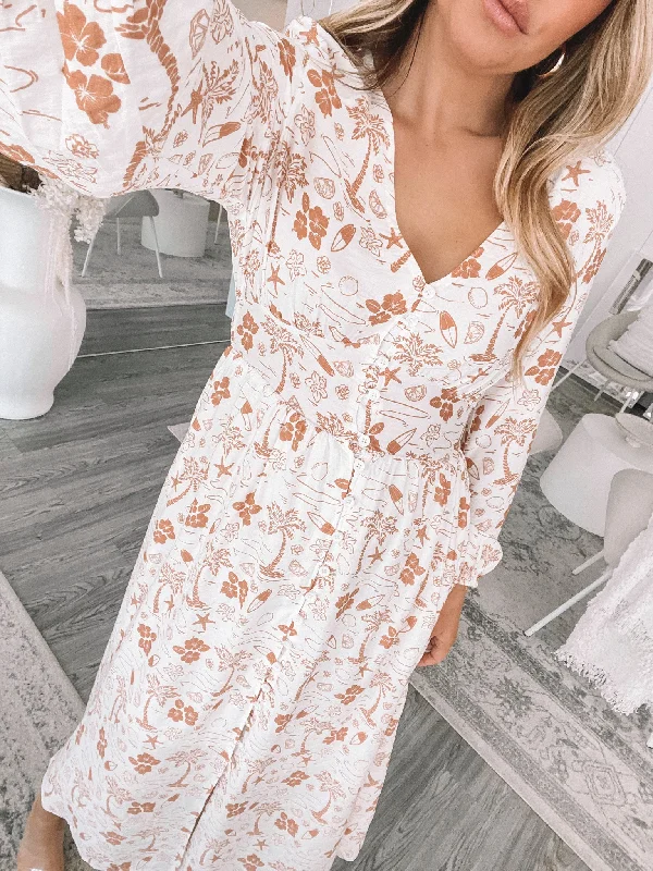 Yve Dress - White Print