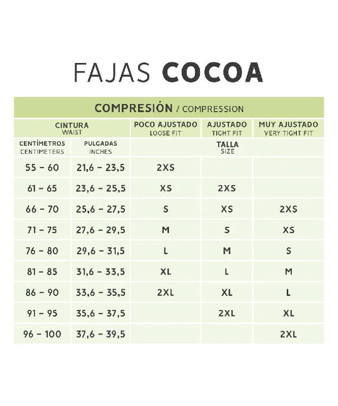 Faja Media Pierna Tira Ancha Cocoa ( Ref. P-014 )