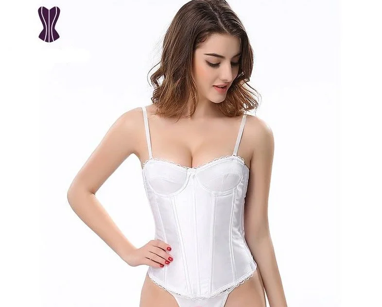 HLS High Quality Spaghetti Strap Bridal Corset Bustier.