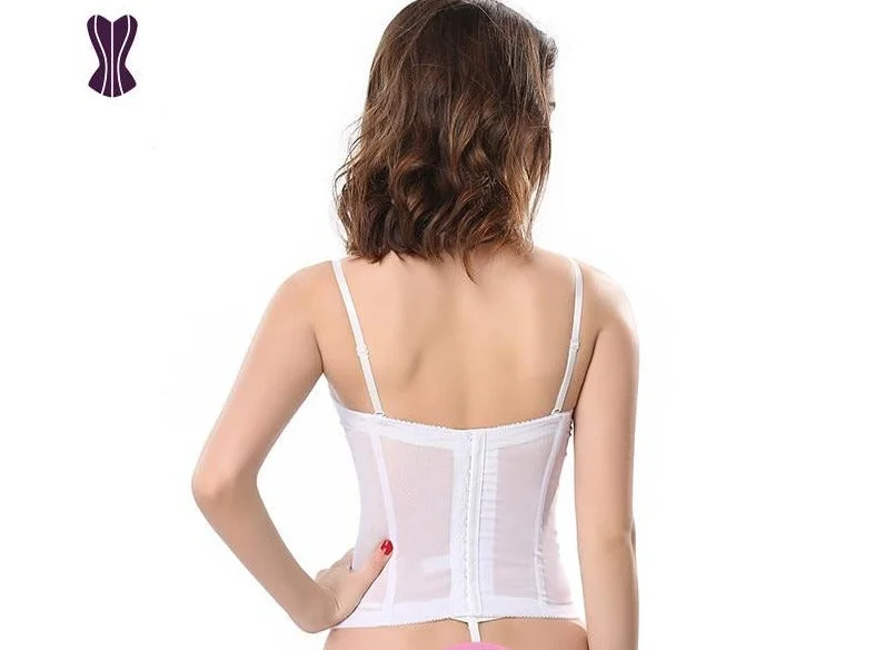 HLS High Quality Spaghetti Strap Bridal Corset Bustier.