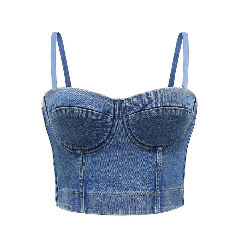 HLS Blue Jean Party Bustier Bralette.