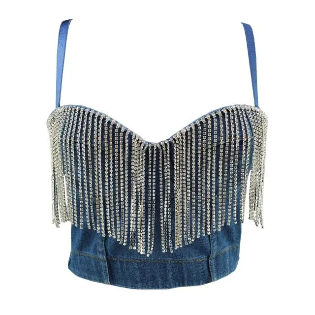 HLS Blue Jean Party Bustier Bralette.