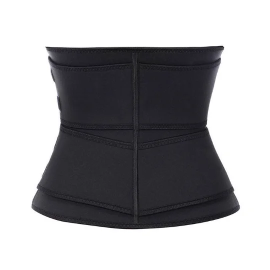 Women Slimming Workout Compression Double Belt Neoprene Waist Trainer Corset