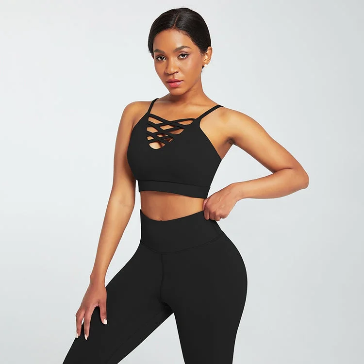 Women Three Yoga Suit Set High Waist Yoga Pants Long Sleeve Crop Top Hoodie Plain Tracksuit